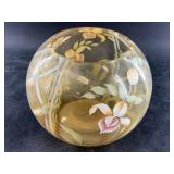 Fenton glass hand painted bowl, Heirloom Optics Co