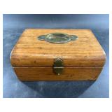 Antique lidded spice box 8' long