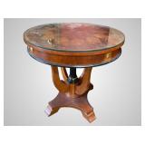 Mid-20th century end table with center column, stu