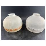 2 Antique lamp shades, 2'