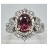 Extremely rare unheated sapphire and diamond ring,
