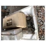 Box with misc. Tackle boxes, fishing supplies, etc
