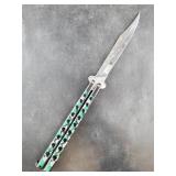 Butterfly knife (Balisong)  blade length is 5.25"