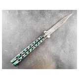 Butterfly knife (Balisong)  blade length is 5.25"