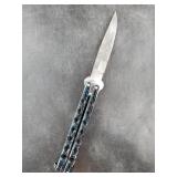 Butterfly knife (Balisong)  blade length is  3.5"