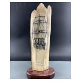 Homer Cole scrimshaw of the Endurance 1915 in Anta