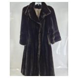 Vintage faux fur full length coat in very good con