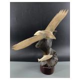 Beautiful fossilized ivory carving of an eagle and