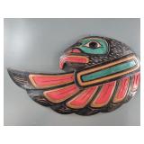 Tlingit style wood wall hanger 16.25"