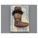 1978 Fur Rondy pin with back, in very good conditi