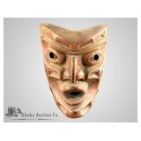 Tlingit wall hanging mask, 11"