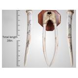 Charles Edwards female walrus scrimshawed head mou