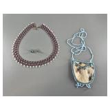Several pieces of hand made beadwork: small sealsk
