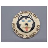1975 Fur Rondy pin with back, in very good conditi