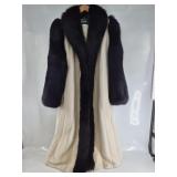Stunning David Green ladies two tone fur coat, ful