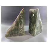Beautiful pair of tall Kobuk jade bookends, just u