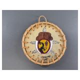 Sivaluaq wall hanging painted miniature drum with