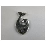 Stone Pacific Island fish hook pendant