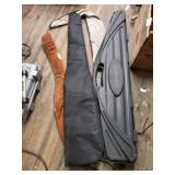 Lot with 4 rifle cases 2 soft ,one leather and pla