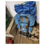 Lot with backpacks, clothes,etc
