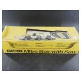 Stanley miter box with hand saw in original factor