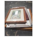 Several pieces of wall hanging artwork