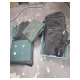 Lot with several bags and backpacks and a camping