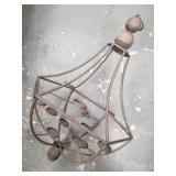Cast iron chandelier for candles,  40" long total