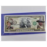 John Wayne The Dukes Colorized $2 Bank Note