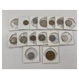15pc Assorted early 20th century world coins