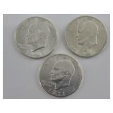 Vintage 1971 S silver Eisenhower Dollars (Lot of 3