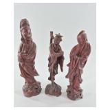Asian Hardwood Carved Figures (Lot of 3)