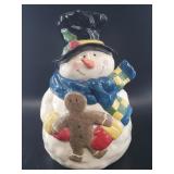 Ceramic Snowman Gingerbread Cookie Jar