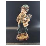 Boy with Backpack Decorative Figurine