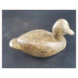 Carved Soapstone Duck Sculpture