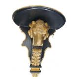Gilt Ram Head Corbel Wall Shelf, Neoclassical Styl