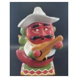 Ceramic Cactus Musician Set (Lot of 3)