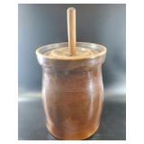 Glass Churn Jar with Wooden Dasher