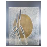 Art Nouveau Botanical Stained Glass Panel