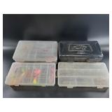 Fishing Tackle Boxes & Lures (Lot of 4)