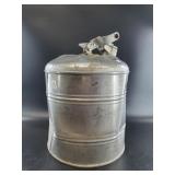Vintage Metal Oil Can with Hand Pump