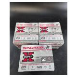Winchester Super X 20ga 3in Steel Shot, 3 Boxes