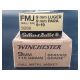 9mm FMJ Ammunition - 100 Rounds