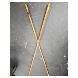 Pair Rustic Wooden Walking Sticks