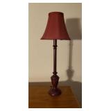 23in. Burgundy Decorative Bedside Lamp