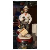 9in. Emmett Kelly Vigilante Sculpture Signed by