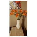 Quality Decaritive Flowers and 12in. Vase