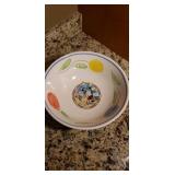 13" Italian Villa Ware Hand Painted Bowl