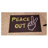Peace Out Welcome Mat