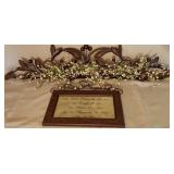 Beautiful 30" Metal And Swag, Matching Decorative